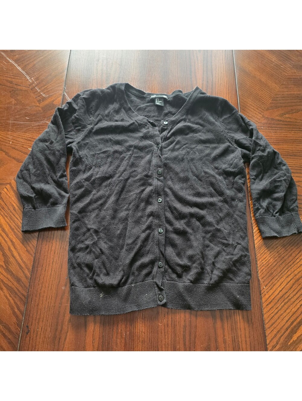 H&M Basic Black Button Front Cardigan M